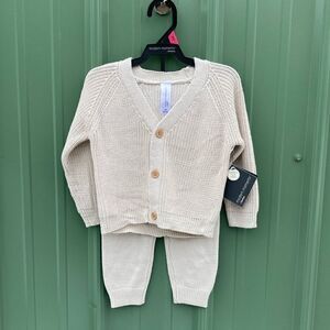 Baby Unisex Knit Cardigan Sweater & Jogger Set, 2 Piece Set Size 18M
